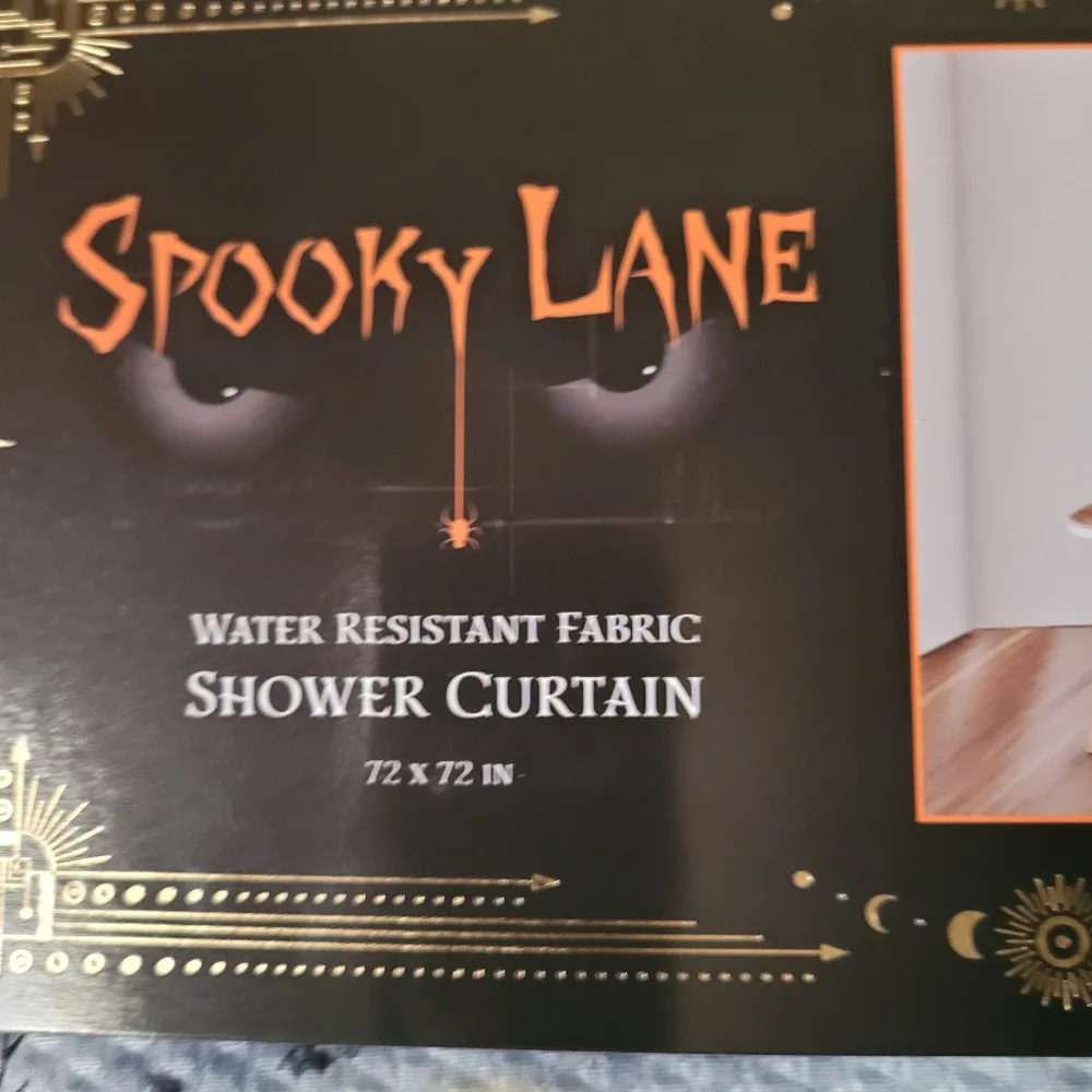 Halloween spookylane shower curtain